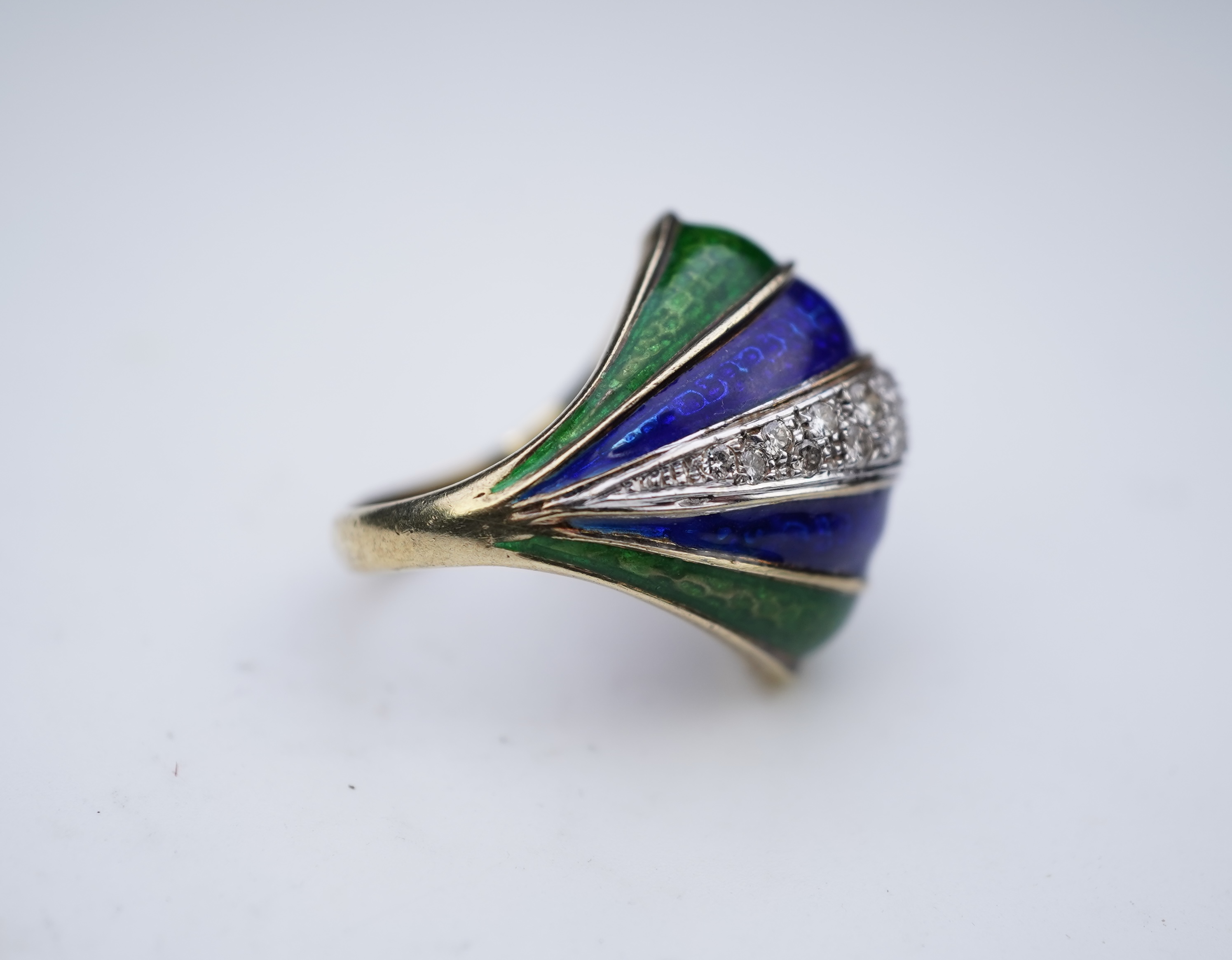 Martine, an enamel and diamond ring